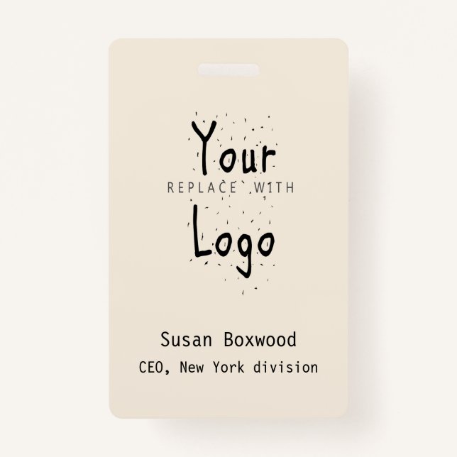 Professional Badge Logo Replacement Custom Text (Front)