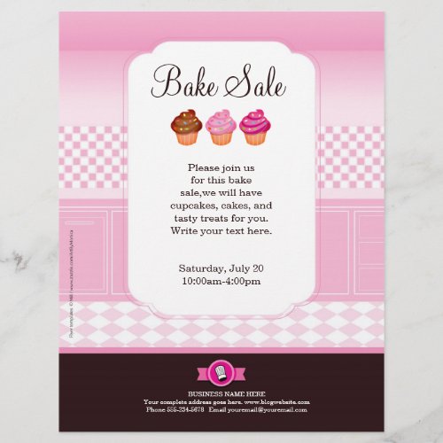 Professional Bake Sale Flyer personalized