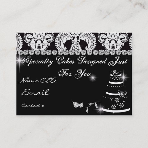 PROFESSIONAL BAKERY Business Card Damask Design