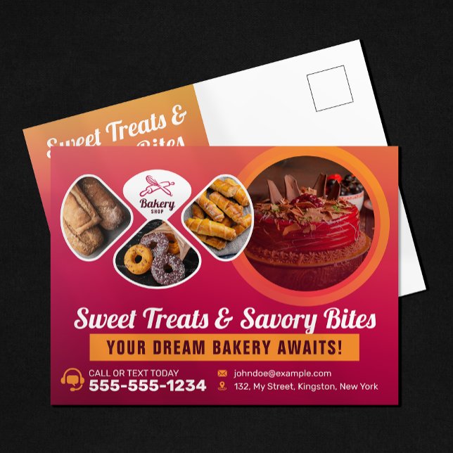 Professional Bakery Shop Sweet Treats Pastry Chef Postcard (Creator Uploaded)
