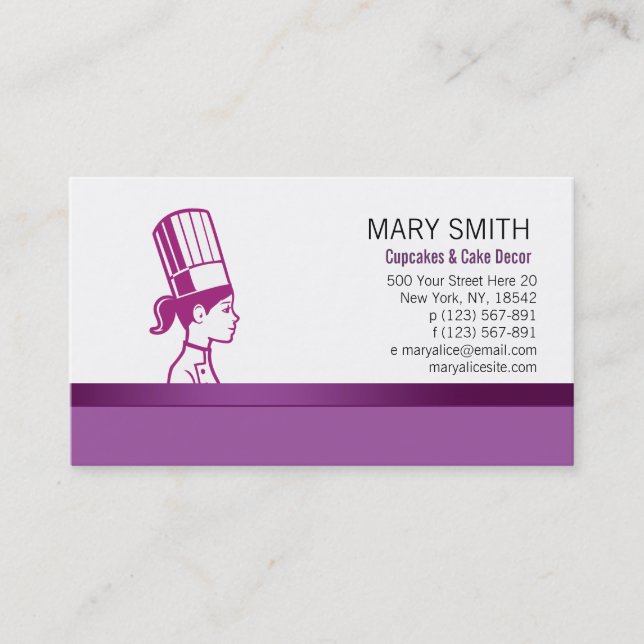 Professional Baking Business Card (Front)