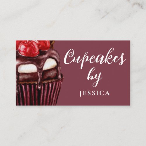 Professional Baking Cupcakes Catering  Business Card