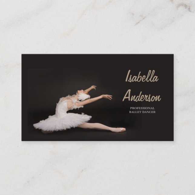 Professional Ballet Dancer Studio Theatre Card (Front)