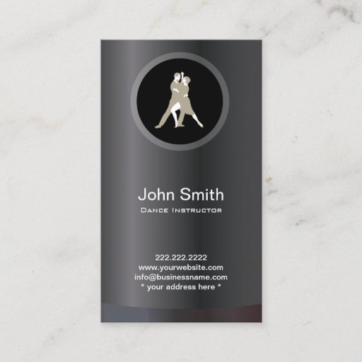 Customizable Elegant Ballroom Dance Lesson Business Card