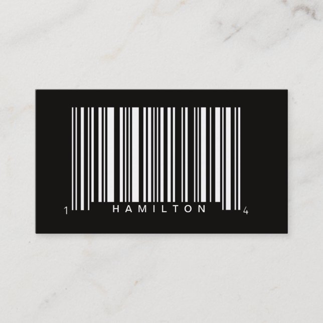 professional bar code design business card (Front)