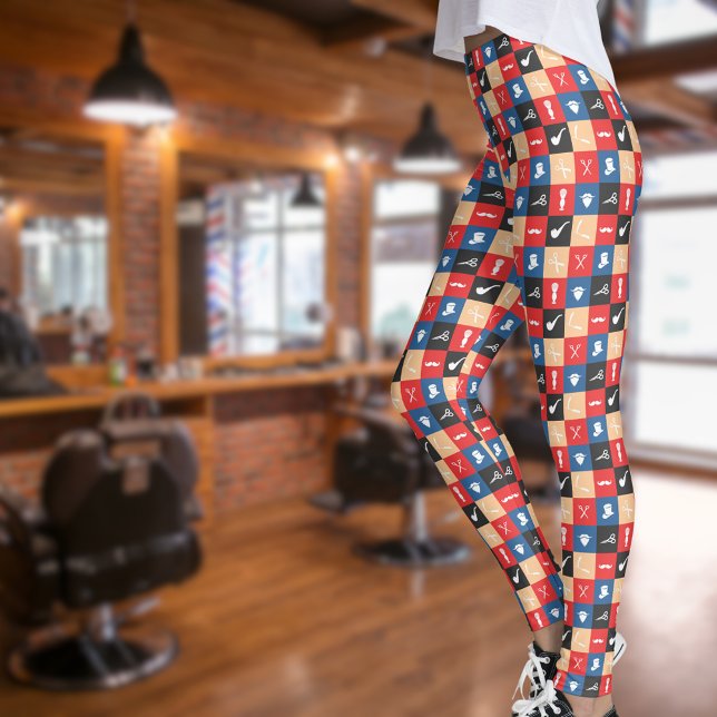 Professional Barber Iconic Pictogram Leggings (Creator Uploaded)
