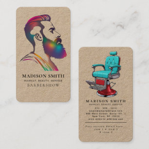 Professional Barber Minimalist Barbershop Rustic Business Card
