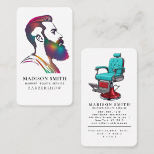 Professional Barber Minimalist Barbershop Rustic Business Card
