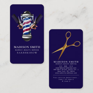 Professional Barber Minimalist Barbershop Rustic Business Card