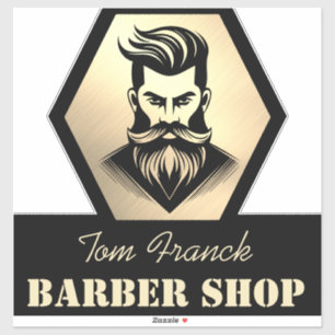 Professional Barber Shop black&gold Sticker