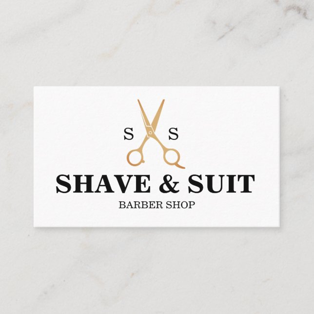 professional barber shop business cards (Front)
