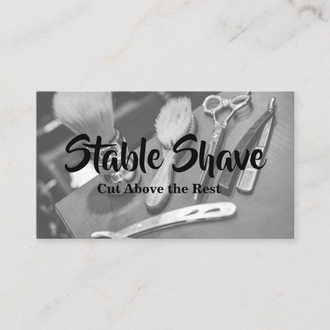 professional barber shop business cards (Front)