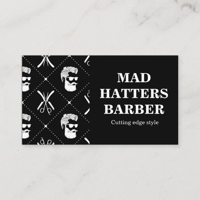 professional barber shop business cards (Front)