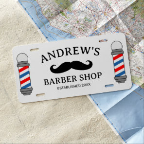 Professional barber shop hair salon custom car license plate
