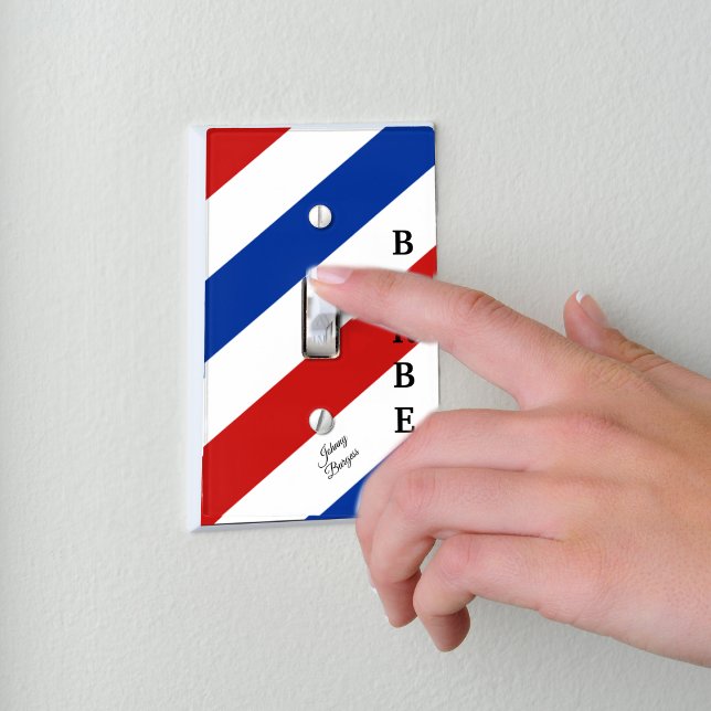 Professional Barber Shop Pole Modern Hairdresser Light Switch Cover (Creator Uploaded)
