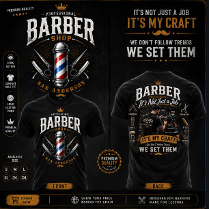 Professional Barber Shop T-Shirt Design