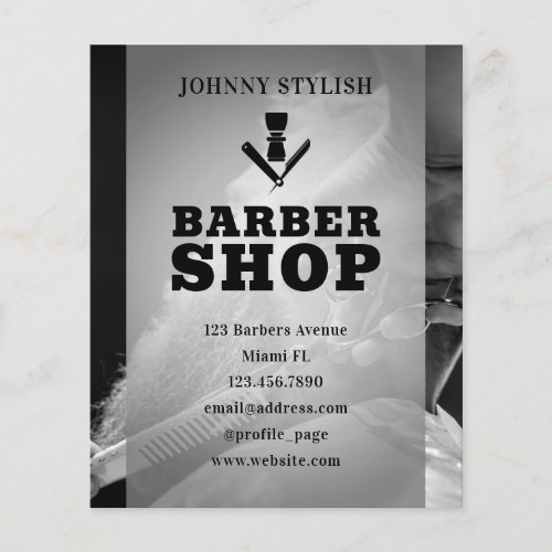 Professional barber style with logo flyer