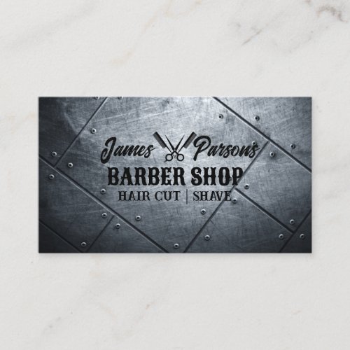 Professional Barbershop Hair Stylist Barber Shop Business Card