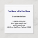 [ Thumbnail: Professional Barrister at Law Business Card ]
