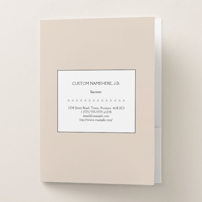 Professional Barrister Pocket Folder (Front)