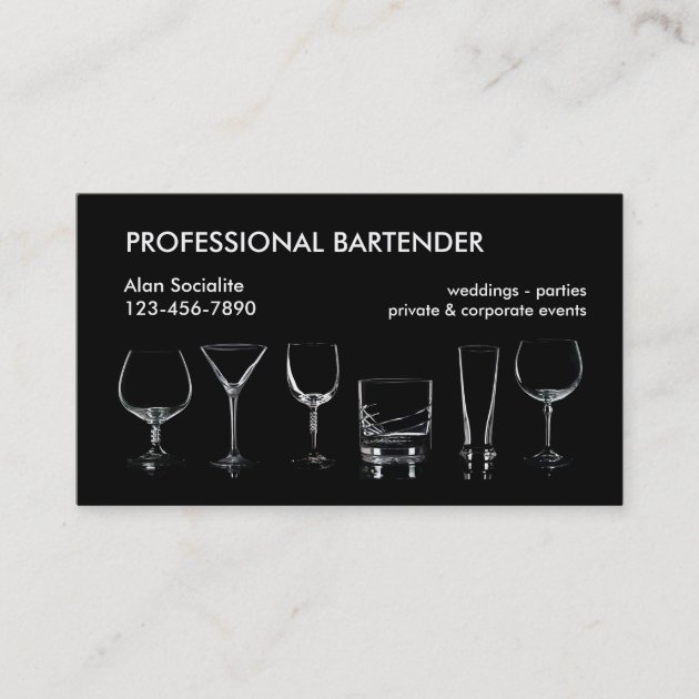 Professional Bartender Business Card Zazzle   Professional Bartender Business Card R4887721398d743f78d8a4b186a5b192f Tcvq6 630 