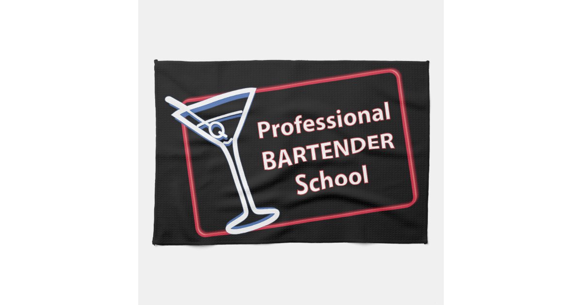 Professional Bartender School Bar Towel Zazzle