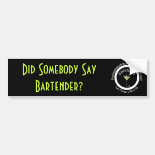 Professional Bartenders School I graduated Bumper Sticker