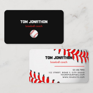 professional Baseball Coach Business Card