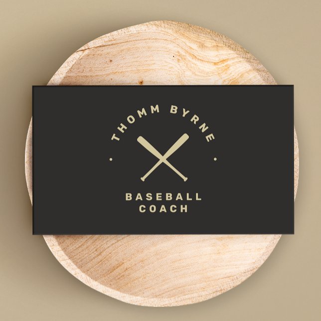 Professional Baseball Coach Player Crossed Bats  Business Card (Creator Uploaded)