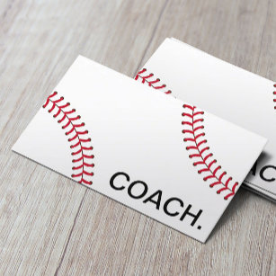 Professional Baseball Coach Sport Instruction Business Card