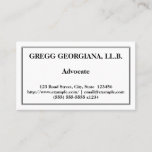 [ Thumbnail: Professional & Basic Advocate Business Card ]