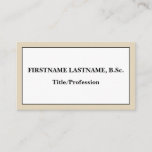 [ Thumbnail: Professional, Basic Business Card ]