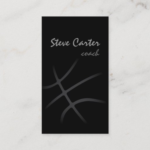 Customizable Professional Basketball Coach / Player Card Business Card