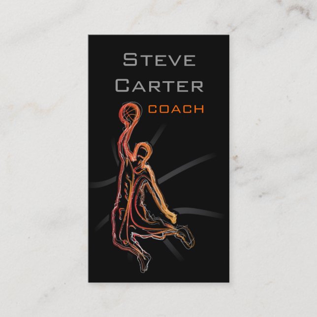 Professional Basketball Coach / Player Card (Front)