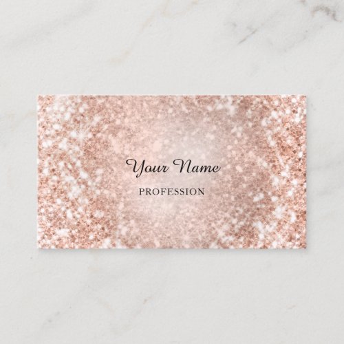 Professional Beauty Consulting Rose Glitter Spark Business Card