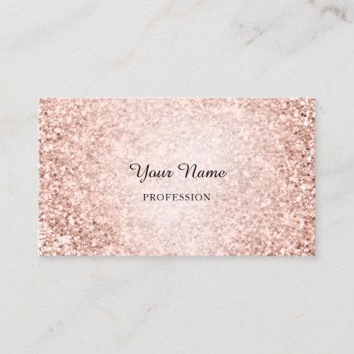 Professional Beauty Consulting Rose Glitter White Business Card