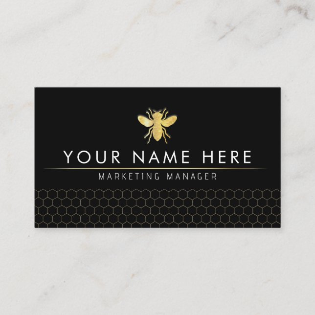 professional Bee BeeKeeper Honey                 Business Card (Front)