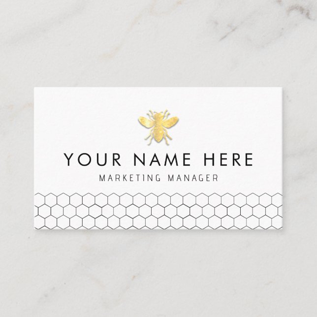 professional Bee BeeKeeper Honey                 Business Card (Front)