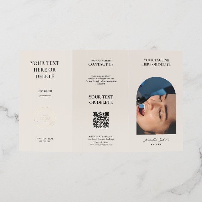 Professional Beige Sand Modern Marketing Brochure (Outside)