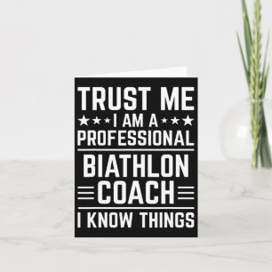 Professional Biathlon Coach Funny Biathlon Coach H Card