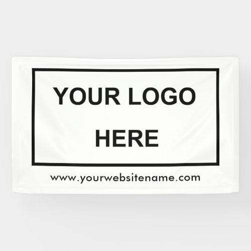 Professional Big Business Logo Black White Banner