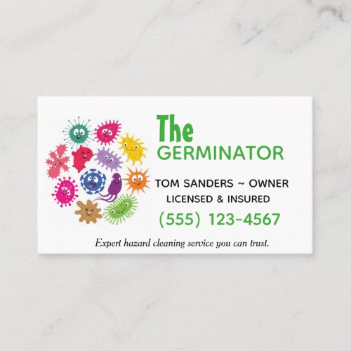 Professional Biohazard Cleaning Service Business Card
