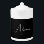 Professional black add your name handwriting retro teapot<br><div class="desc">This template can be customized to meet all personal occupations.</div>