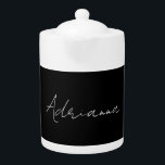 Professional black add your name handwriting retro teapot<br><div class="desc">This template can be customized to meet all personal occupations.</div>
