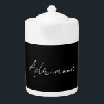 Professional black add your name handwriting retro teapot<br><div class="desc">This template can be customized to meet all personal occupations.</div>