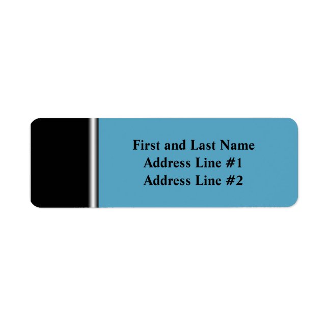 Professional Black and Blue Business Label (Front)