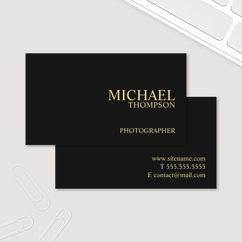 Professional Black and Gold Business Card