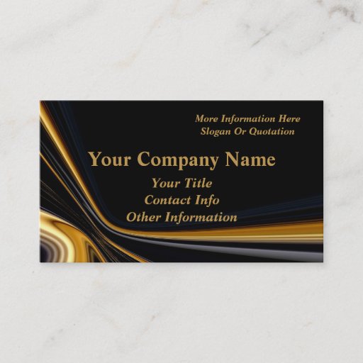 Customizable Professional Black And Gold  Business Cards
