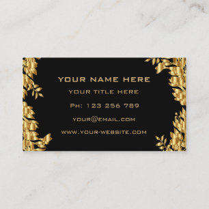 Professional Black and Gold Business Cards Example