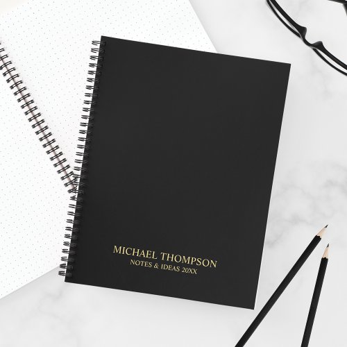 Professional Black and Gold Notebook